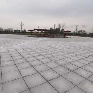 林芝 芝麻白火烧面-公园广场地铺效果